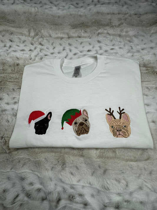 Christmas x3 Pet Portrait Tshirt