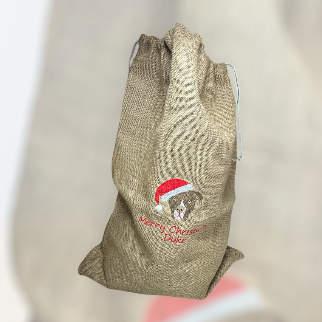 Pet Portrait Christmas Sack