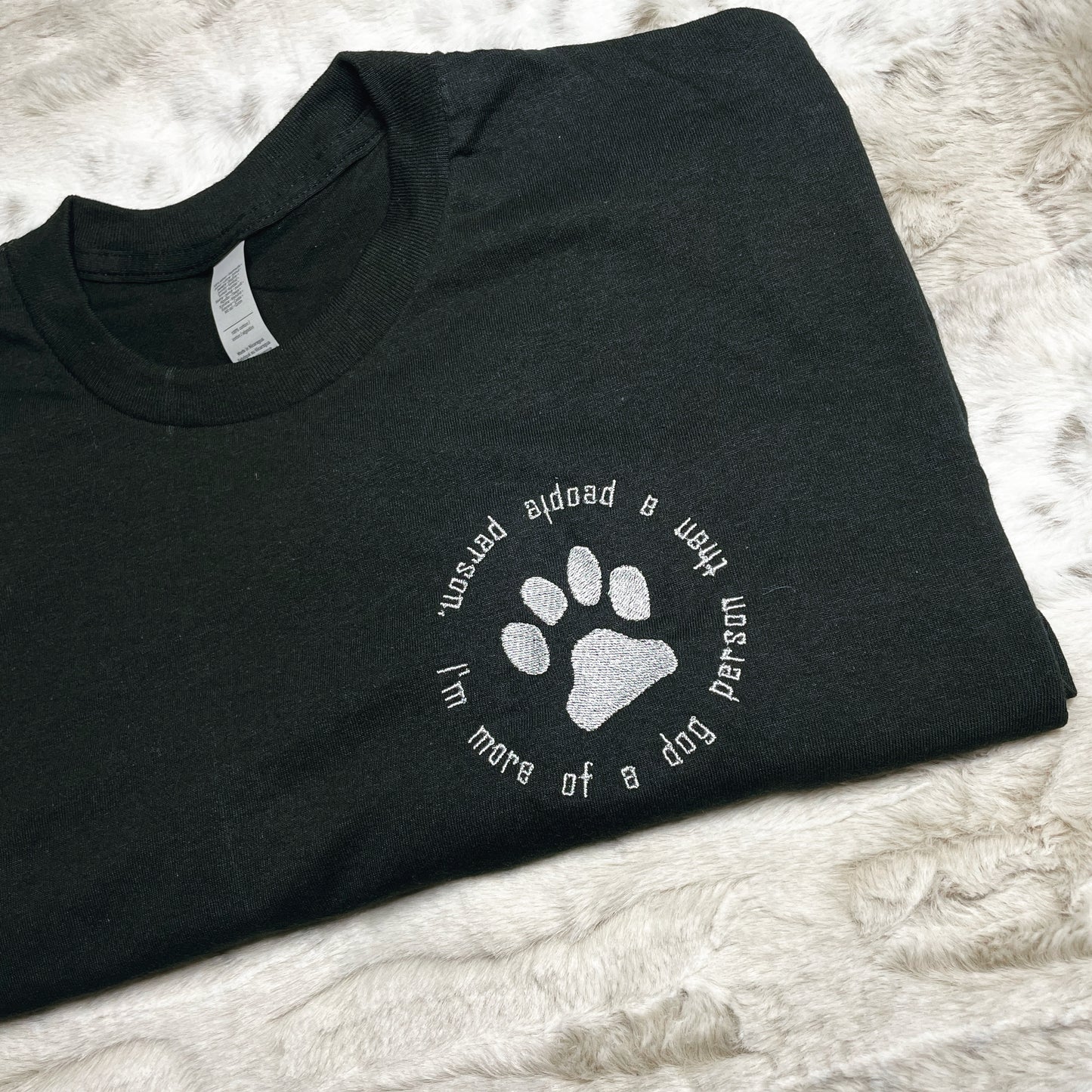 Dog Quote T-Shirt with paw print.