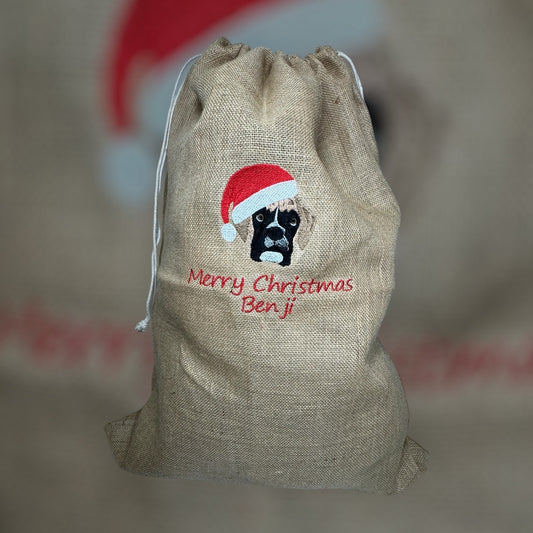 Pet Portrait Christmas Sack