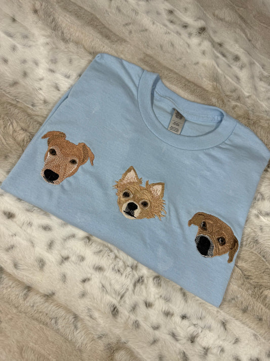 Adult Pet Portrait Tshirt x3 pet portraits